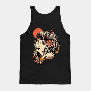 Eagle Girl Vintage Traditional Tattoo Tank Top